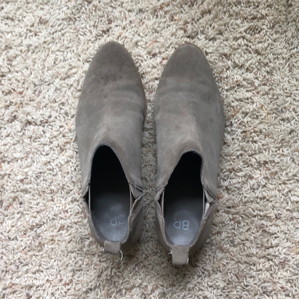 BP brand suede booties - low heel- size 8.5